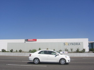 Solyndra Building with "For Sale" sign
