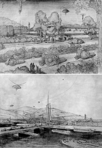 Wright's Broadacre City Sketches